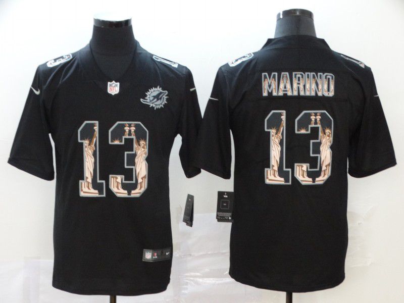 Men Miami Dolphins #13 Marino Black Goddess fashion Edition Nike NFL Jerseys->philadelphia eagles->NFL Jersey